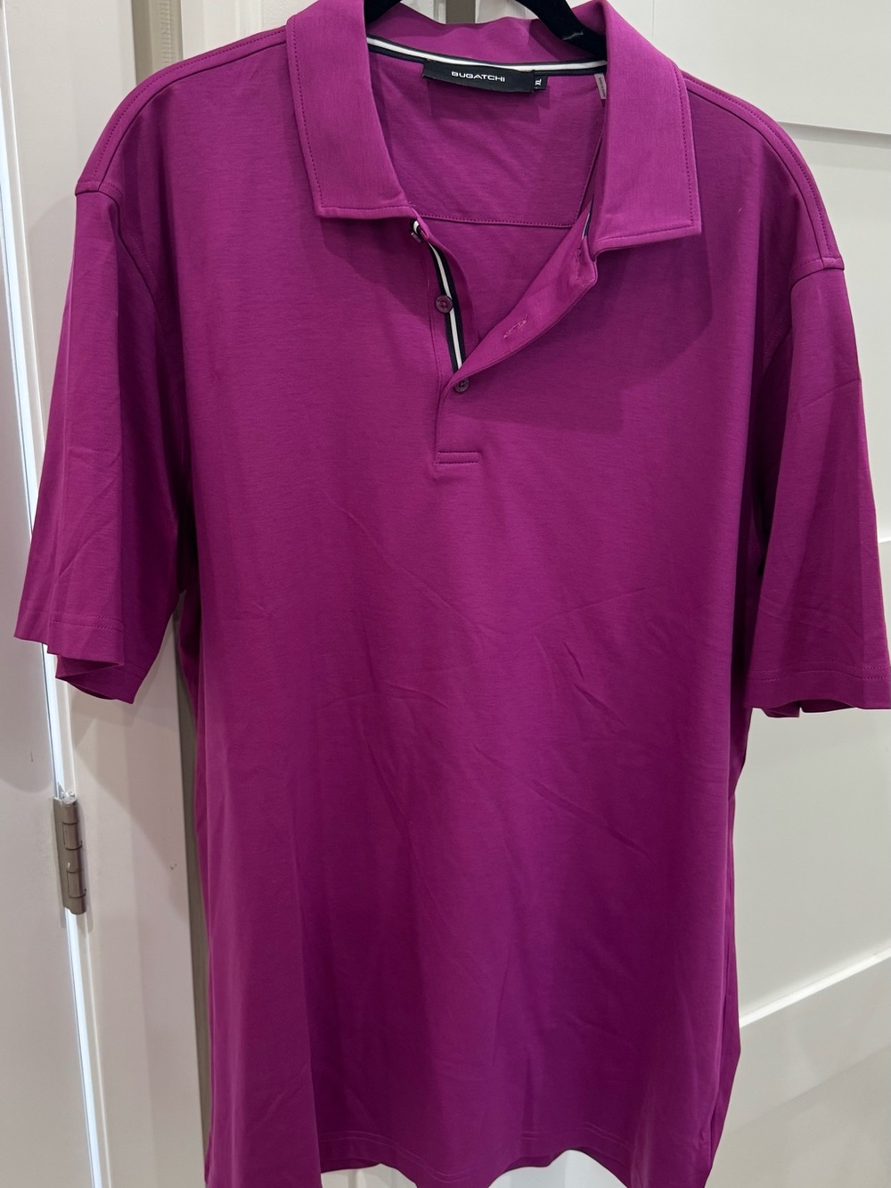 Bugatchi Men's Polo Shirt in Magenta